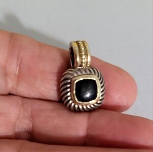 David Yurman Two-Tone Onyx Petit Albion Pendant